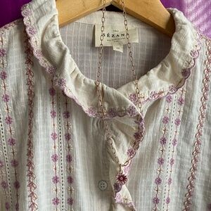 Sezane Embroidered Chlo Blouse  (EU 36/US 4)